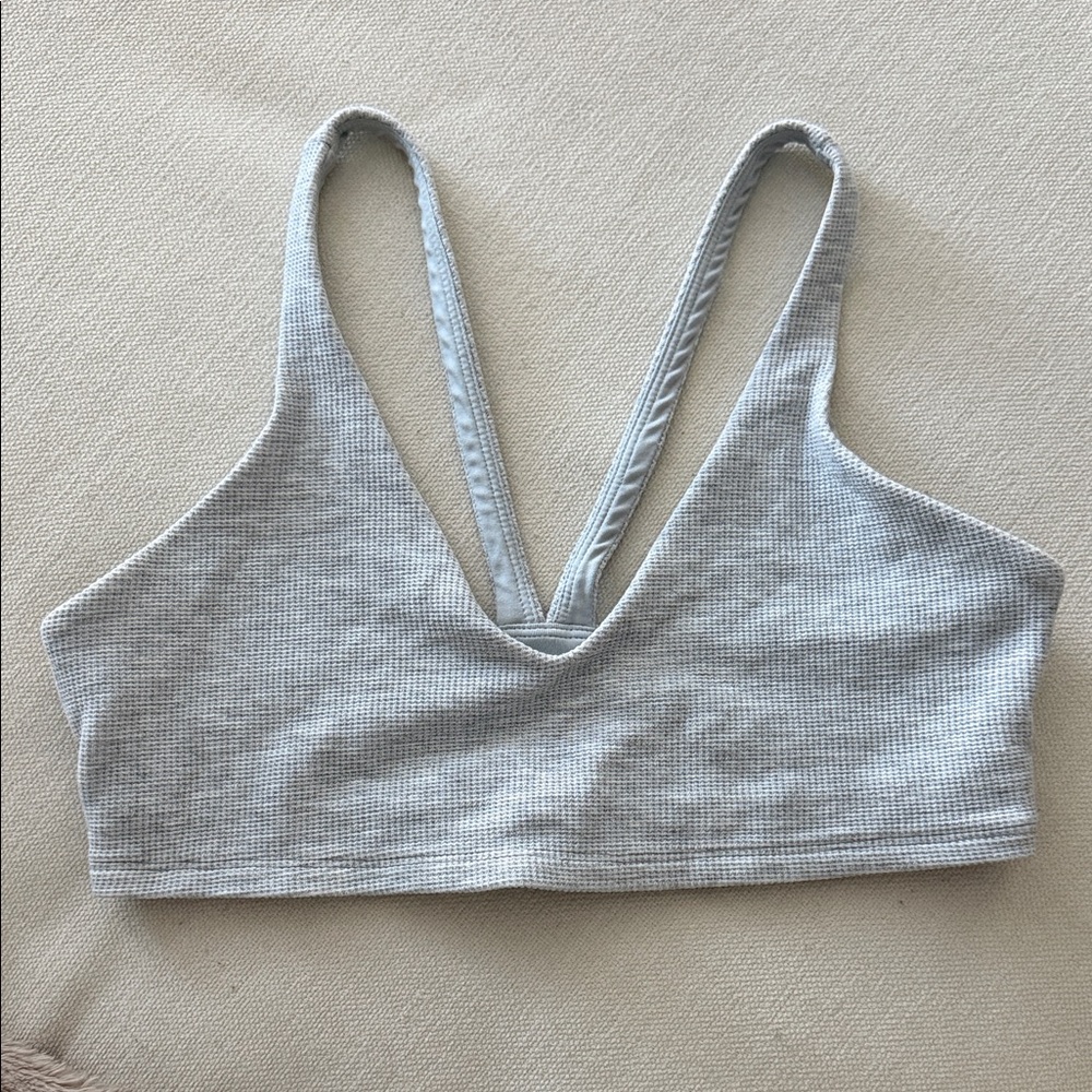 Gray Ribbed Bra ALO YOGA like new size M